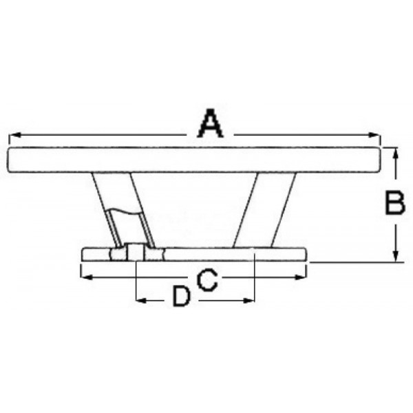 Klampe Nordik AISI316 hochglanzpoliert 150 mm - N°1 - comptoirnautique.com