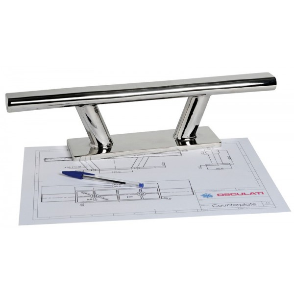 AISI316 lucidato a specchio Tacchetto Nordik 500 mm - N°1 - comptoirnautique.com