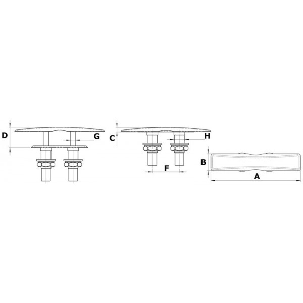 Bitte Flat escamotable 330x61 mm  - N°4 - comptoirnautique.com