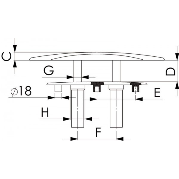 Ghost retractable bitte 3 x M12 grub screws - N°4 - comptoirnautique.com