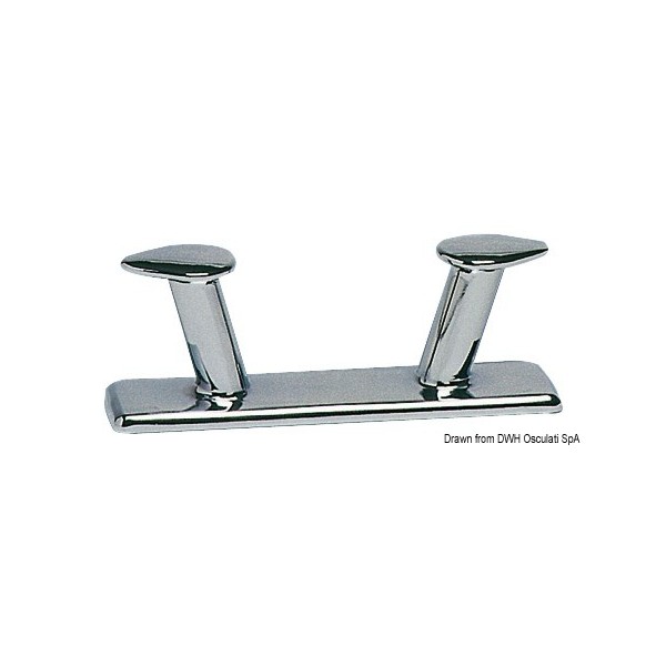 Bitte d'amarrage laiton chromé 140 mm  - N°1 - comptoirnautique.com