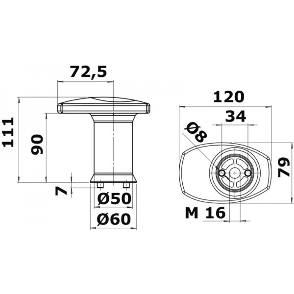 Single mushroom p. modular system - N°4 - comptoirnautique.com