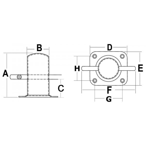Ercole cleat 50 mm - N°2 - comptoirnautique.com