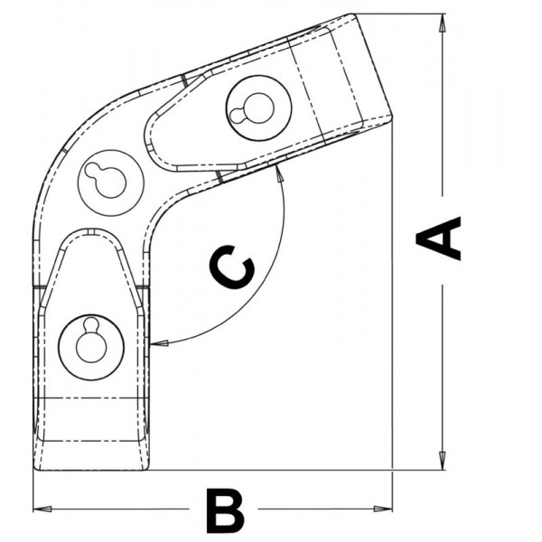 Passacavo a rulli a 110° - N°1 - comptoirnautique.com