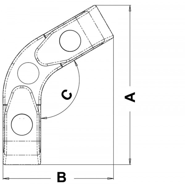 120° roller fairlead - N°1 - comptoirnautique.com