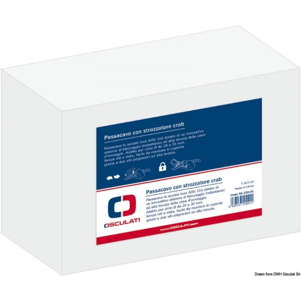 Passacavo con cuneo a granchio p.bout Ø 20-30 mm  - N°6 - comptoirnautique.com