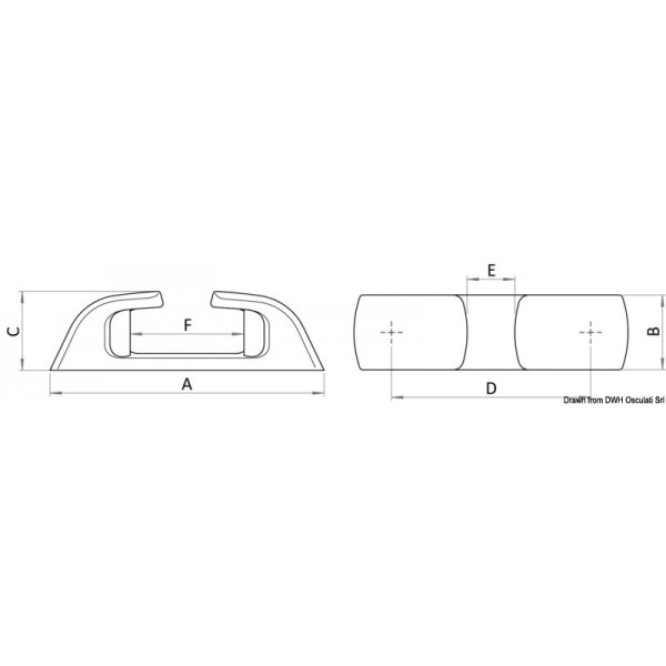 Guía de rodillos recta de acero inoxidable Capri 212 mm - N°3 - comptoirnautique.com 