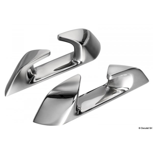 Capri 150mm stainless steel angled fairlead (LH/R) - N°1 - comptoirnautique.com 