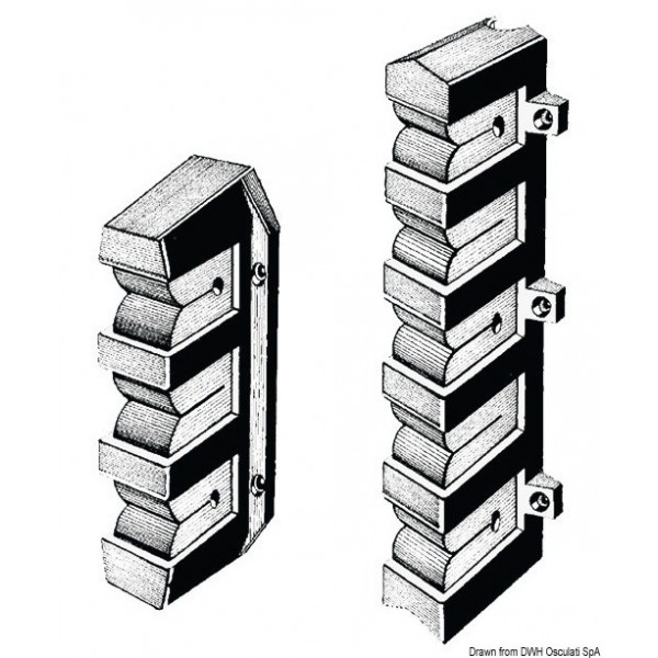 Supporto per 5 canne da pesca 285x54 mm - N°1 - comptoirnautique.com