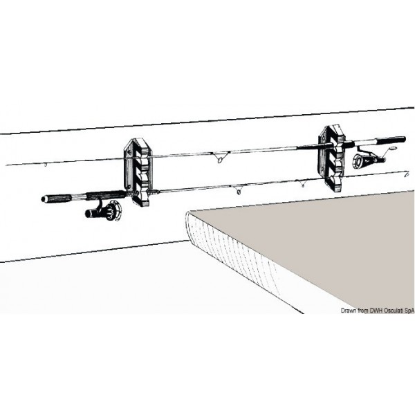 Supporto per 5 canne da pesca 285x54 mm - N°3 - comptoirnautique.com