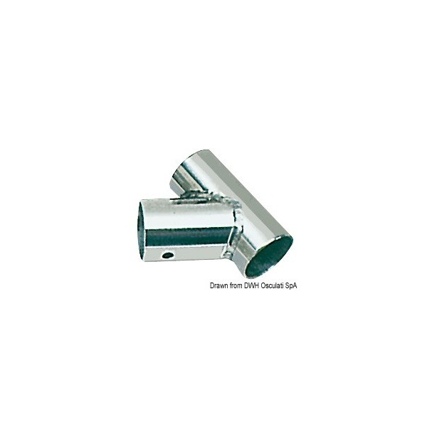 T-plate in AISI316 60° sheet metal 25 mm - N°1 - comptoirnautique.com