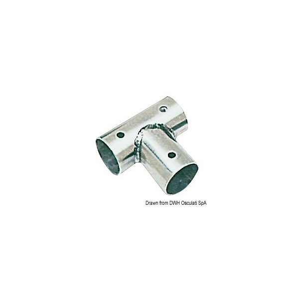 T-plate in AISI316 sheet metal 90° 22 mm - N°1 - comptoirnautique.com