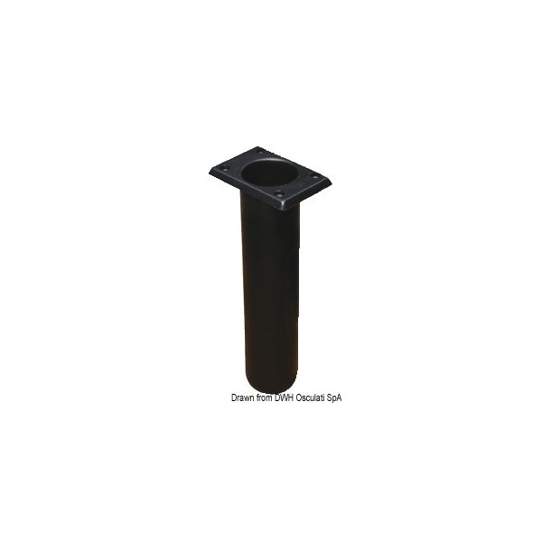 Porta bastón cuadrado de polipropileno estabilizado UV 230mm negro - N°1 - comptoirnautique.com 
