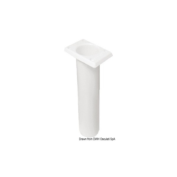 Portacanne quadrato da 230 mm in polipropilene bianco stabilizzato ai raggi UV - N°1 - comptoirnautique.com