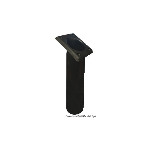 Portacanne quadrato in polipropilene stabilizzato UV 240 mm nero - N°1 - comptoirnautique.com