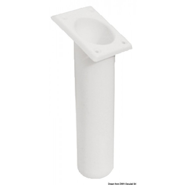 Portacanne UV quadrato stabilizzato in polipropilene bianco 240 mm - N°1 - comptoirnautique.com
