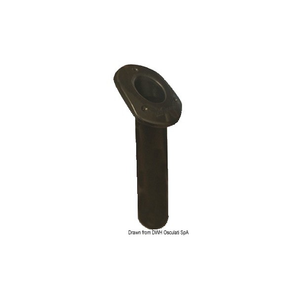 Portacanne ovale in polipropilene stabilizzato UV 240 mm nero - N°1 - comptoirnautique.com