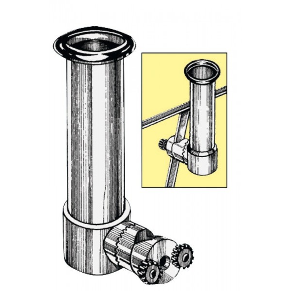 -Portacanne in AISI316 per tubi Ø 25/30 mm - N°2 - comptoirnautique.com