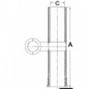 Supporto-canna ULTRA AISI316 f. tubi 22/25,4 mm - N°2 - comptoirnautique.com