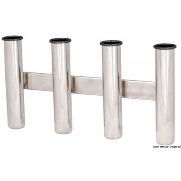 Cane holder AISI 316 wall mounting 4 canes - N°1 - comptoirnautique.com 