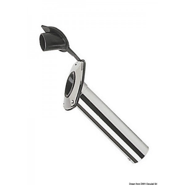 Porta-canna da incasso in ottone cromato 42 mm - N°1 - comptoirnautique.com
