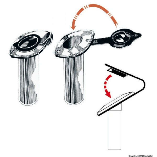 Fermaporta-Canna da incasso PVC morbido bianco - N°1 - comptoirnautique.com