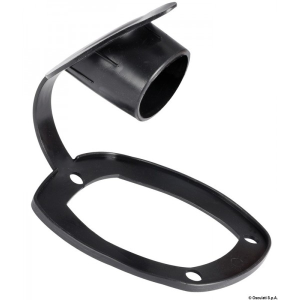 Tapón de caña empotrado de PVC negro blando - N°1 - comptoirnautique.com