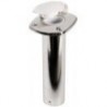 Porte-canne à encastrer vertical en inox 42 mm