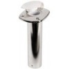 Porte-canne à encastrer vertical en inox 42 mm  - N°1 - comptoirnautique.com 