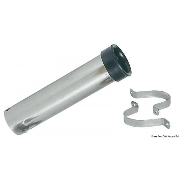 Portacanne a muro in acciaio inox-41 mm - N°1 - comptoirnautique.com