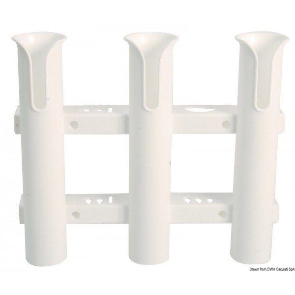 Portacanne in plastica-a parete - 3 canne - N°1 - comptoirnautique.com