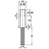 Base per candelabro AISI316 25 x 1,5 mm - N°2 - comptoirnautique.com