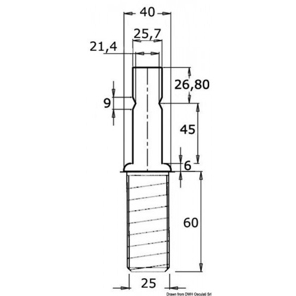 Glue-on candlestick plate 30 x 2 mm - N°2 - comptoirnautique.com