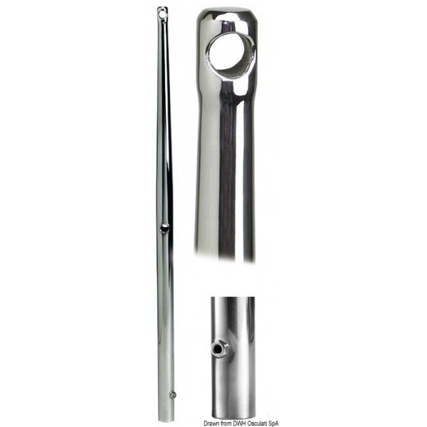 Candlestick f. male base AISI316 625 mm - N°1 - comptoirnautique.com 