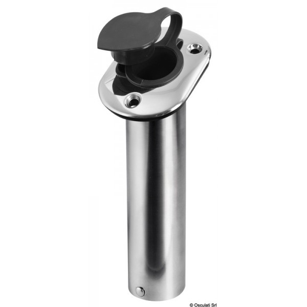 Porta-acciaio inox 42 mm 75° canna da incasso - N°1 - comptoirnautique.com