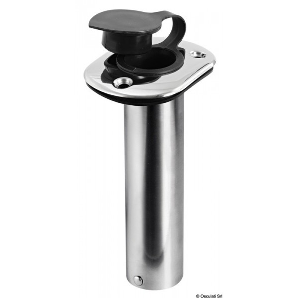 Porta-acciaio inox 42 mm 90° canna da incasso - N°1 - comptoirnautique.com