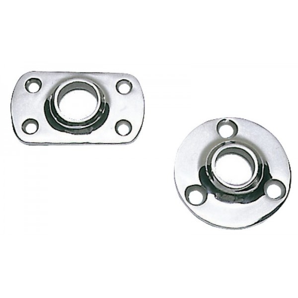 Platine balcon rectangulaire 60° 22 mm  - N°1 - comptoirnautique.com