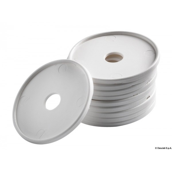 Supporto rotondo in polietilene bianco Confezione: 10 pezzi - N°1 - comptoirnautique.com