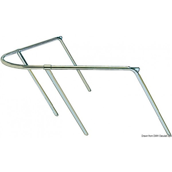 Balcone a prua in acciaio inox 80x90x45 cm - N°1 - comptoirnautique.com