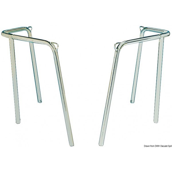 Balcone di poppa in acciaio inox 2-pezzi 35x40x45 cm  - N°1 - comptoirnautique.com
