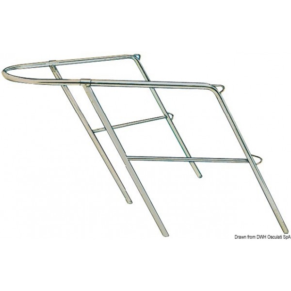 Balcone a prua in acciaio inox 78x110x60 cm - N°1 - comptoirnautique.com