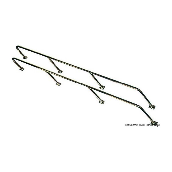 Corrimano-acciaio inox 175x22 cm  - N°1 - comptoirnautique.com
