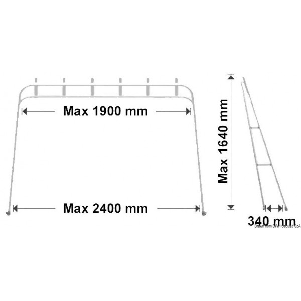 Turm Angelrutenhalter 6 Plätze 32 mm - N°3 - comptoirnautique.com 