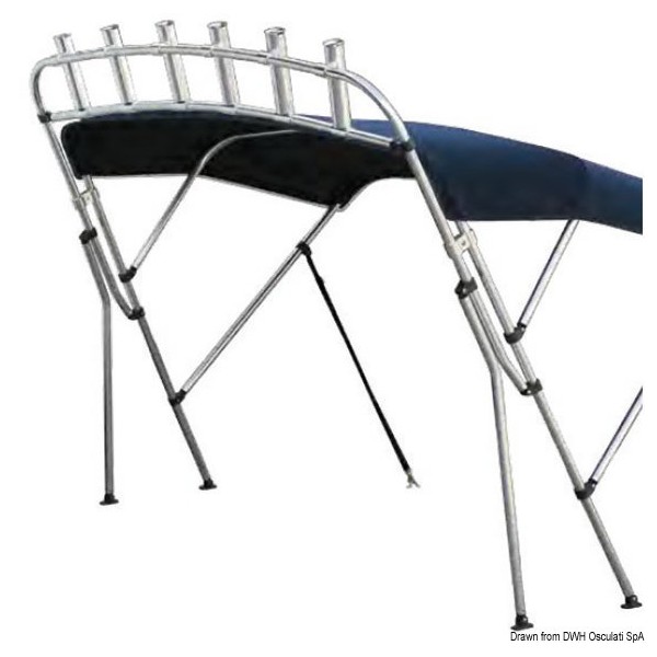 Torre portacanne da pesca-per bimini a 6 posti - N°1 - comptoirnautique.com