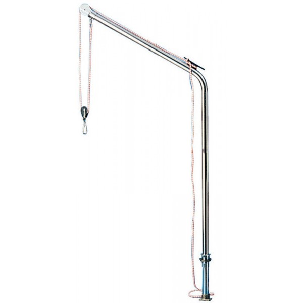 Schwenkbarer Davit aus Edelstahl Rohr 40 mm 125 kg pro Paar - N°1 - comptoirnautique.com