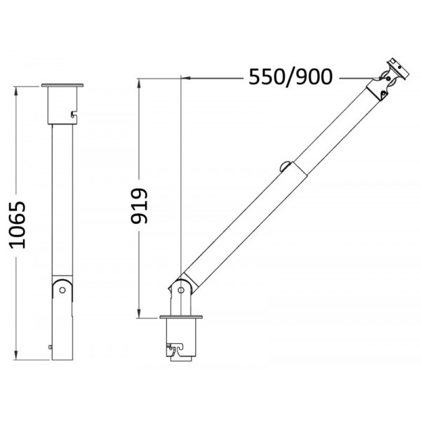 Petit bossoir rétractable télescopique  - N°6 - comptoirnautique.com