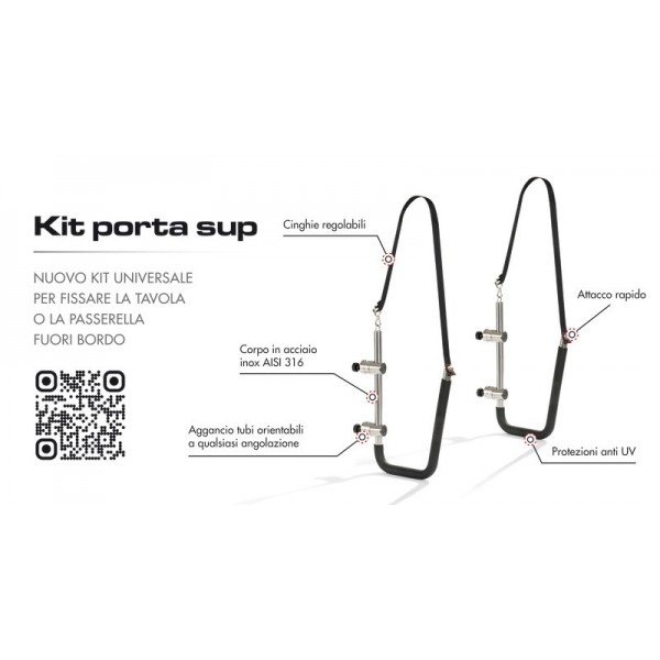 Kit de soporte SUP o pasarela de acero inoxidable Estándar - N°4 - comptoirnautique.com 