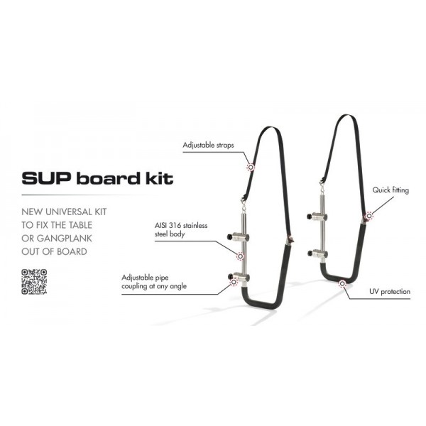 Kit de suporte SUP ou passadiço em aço inoxidável Standard - N°6 - comptoirnautique.com 