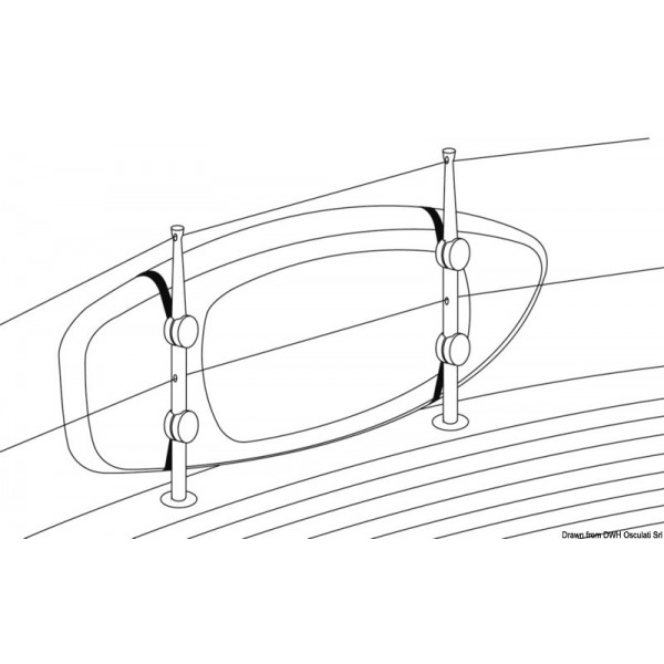 Kit di cinghie di supporto per SUP o passerella - N°3 - comptoirnautique.com