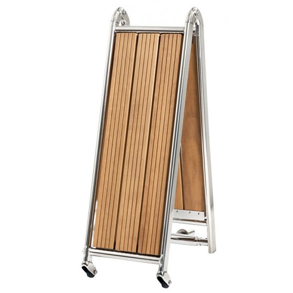 Passerella pieghevole AISI316/iroko 160 cm - N°1 - comptoirnautique.com